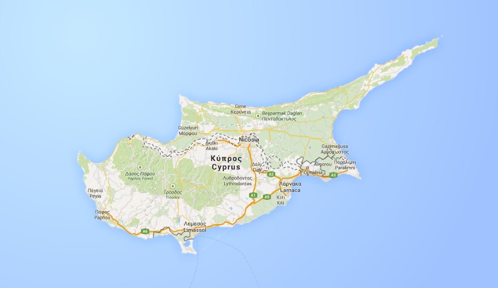 Kypros kartta.